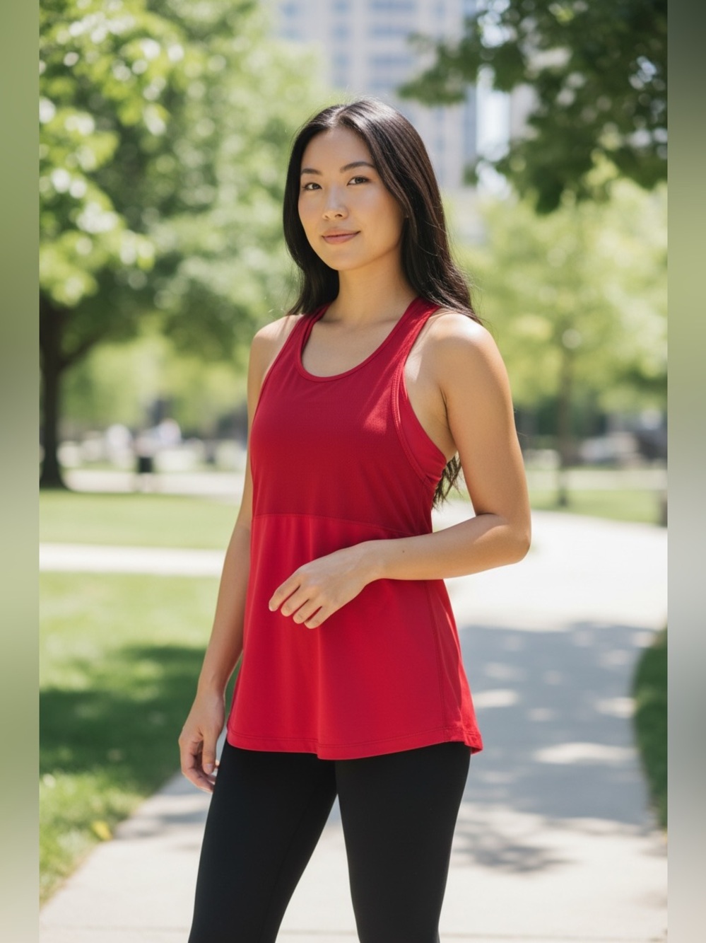 Lululemon Athletica Red Racerback Tank Top